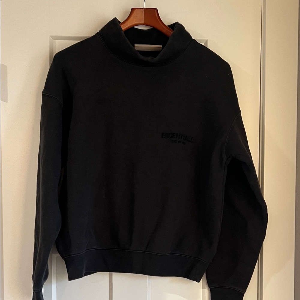 Essentials Fear of God Black  Mock Neck Sweatshirt Sz XXS
